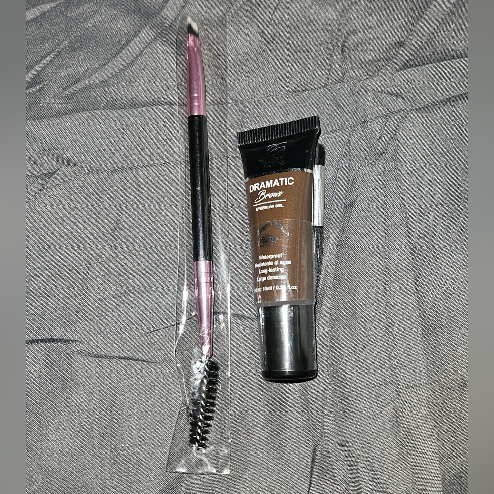 Malibu Glitz Dramatic Eyes Brow Gel # 5 + Dual-Ended Angled Brush/Spoolie BNIB
